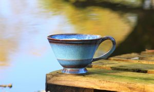 Nele Zander Keramik - Töpferei - blaue Tasse